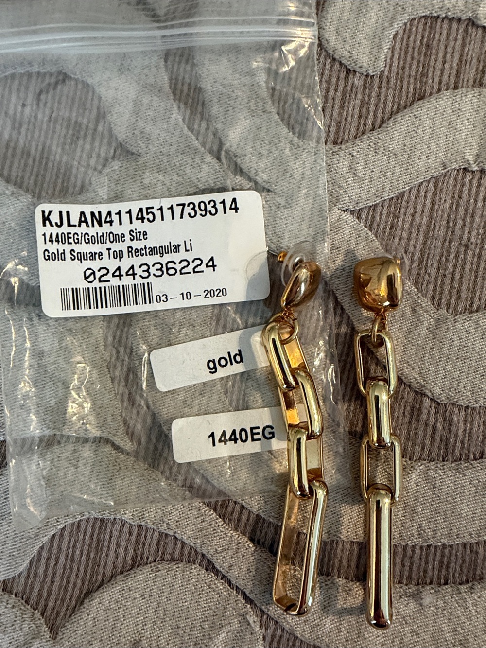 Gold earrings from shop bop never worn too heavy for my ears